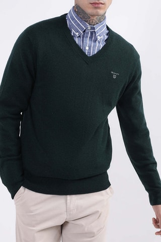 Pull en laine d’agneau - Vert foncé