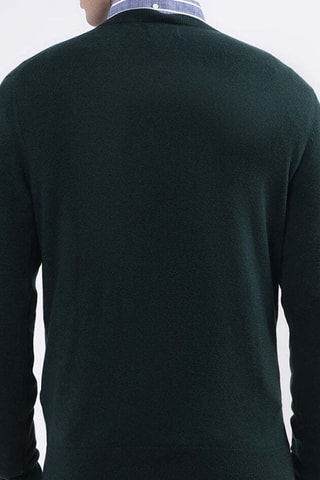 Pull en laine d’agneau - Vert foncé