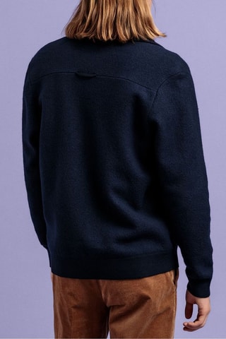 Veste en laine d’agneau - Bleu nuit
