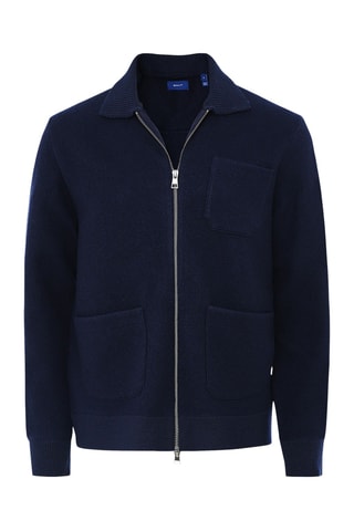 Veste en laine d’agneau - Bleu nuit
