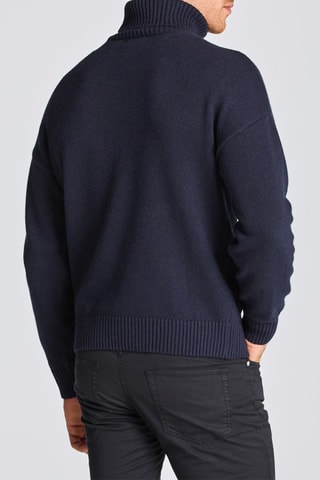 Pull en coton biologique et laine - Bleu nuit