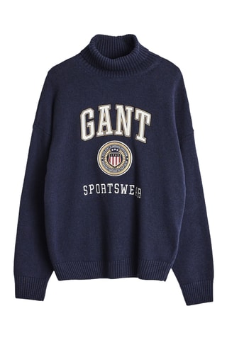 Pull en coton biologique et laine - Bleu nuit