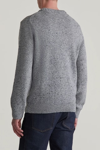 Pull en laine et laine d’agneau - Gris chiné