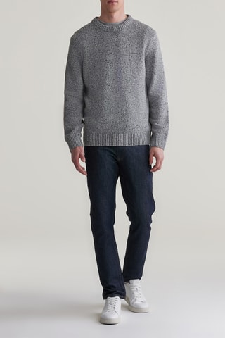 Pull en laine et laine d’agneau - Gris chiné