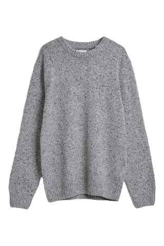 Pull en laine et laine d’agneau - Gris chiné
