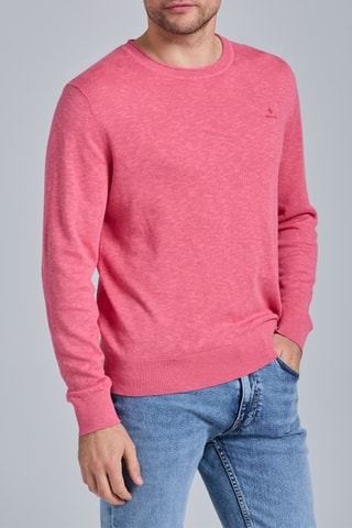 Pull en lin et soie - Rose