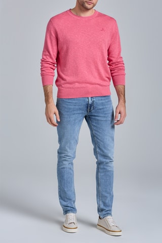 Pull en lin et soie - Rose