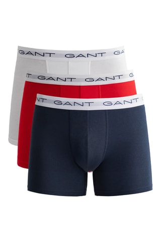 3 boxers - Bleu marine et rouge