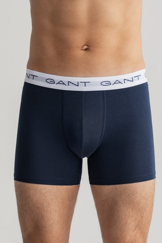 3 boxers - Bleu marine et rouge