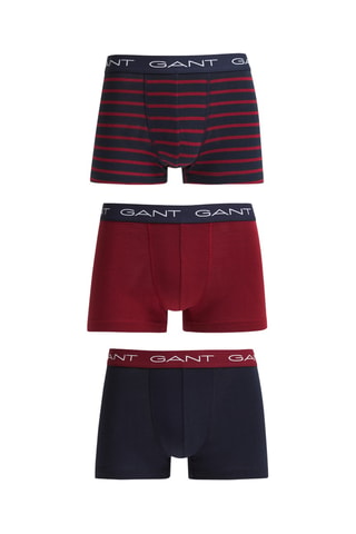 3 boxers - Bleu nuit et rouge