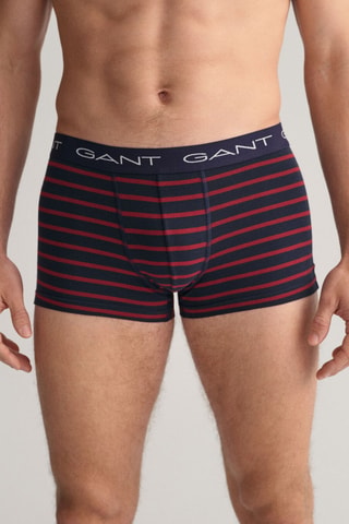 3 boxers - Bleu nuit et rouge