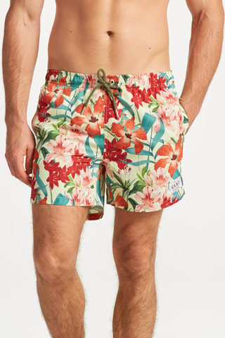 Short de bain - Jaune et turquoise