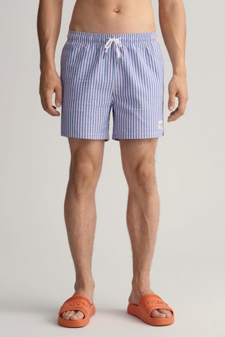 Short de bain - Bleu cobalt et blanc