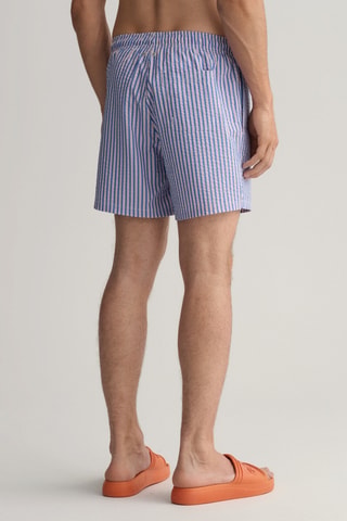 Short de bain - Bleu cobalt et blanc