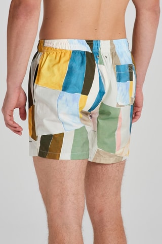 Short de bain - Jaune et blanc