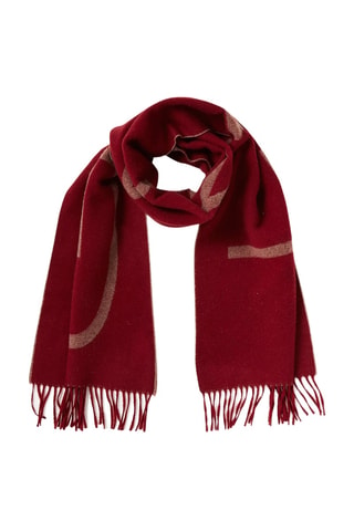 Echarpe en laine - Bordeaux et marron clair