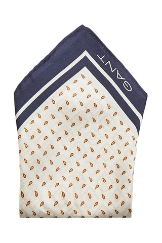 Pochette de costume en soie - Bleu marine