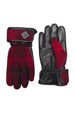 Gants en cuir de mouton et laine - Noir