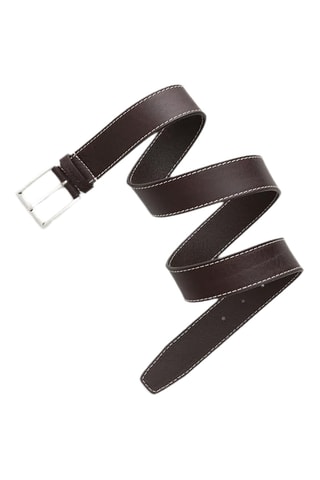 Ceinture en cuir - Marron foncé
