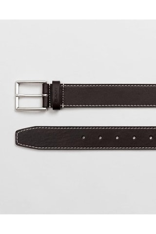 Ceinture en cuir - Marron foncé