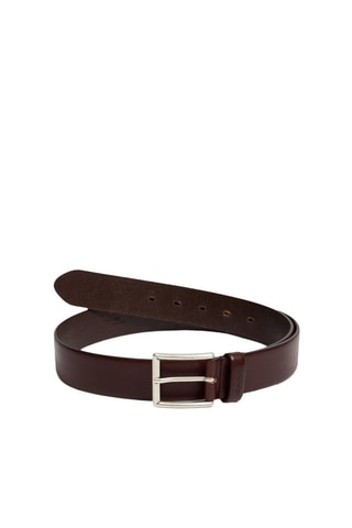 Ceinture en cuir - Marron foncé