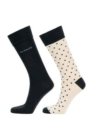 2 paires de chaussettes - Noir et écru