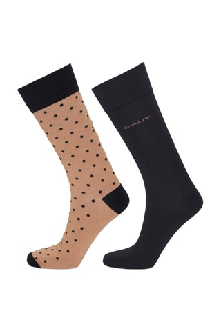 2 paires de chaussettes - Noir et marron clair