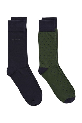 2 paires de chaussettes - Kaki et bleu marine