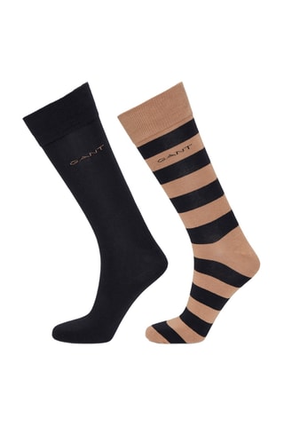 2 paires de chaussettes - Marron clair et noir