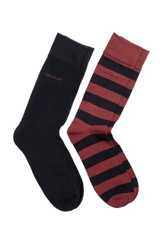 2 paires de chaussettes - Bordeaux et noir
