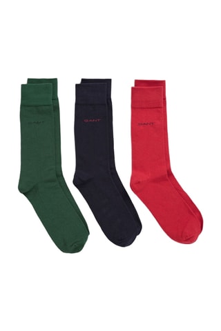 3 paires de chaussettes - Fuchsia et vert foncé