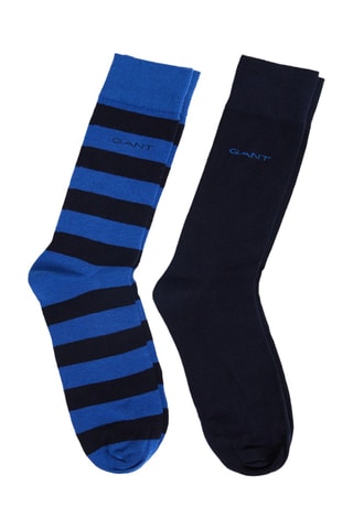 2 paires de chaussettes - Bleu cobalt et noir
