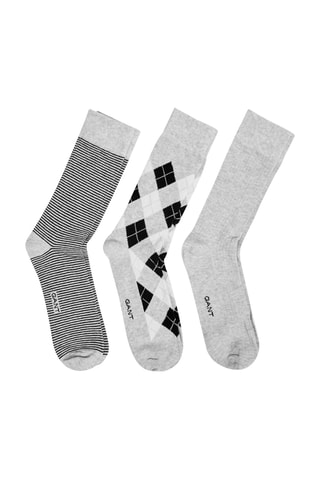 3 paires de chaussettes - Gris clair chiné