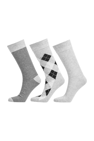 3 paires de chaussettes - Gris clair chiné