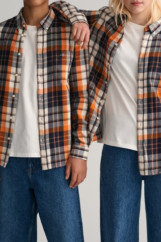 Surchemise - Marron foncé et orange