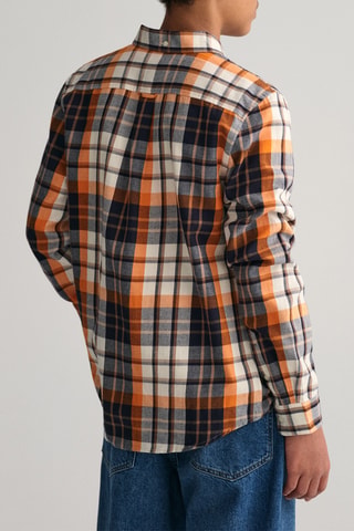 Surchemise - Marron foncé et orange