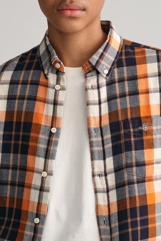 Surchemise - Marron foncé et orange