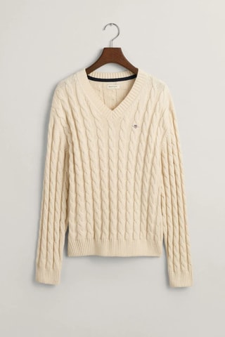 Pull en coton biologique et laine - Ecru