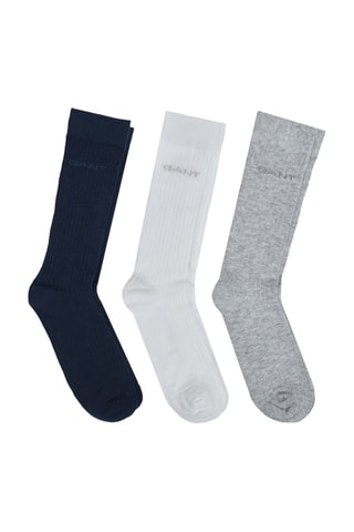 3 paires de chaussettes - Bleu marine et blanc