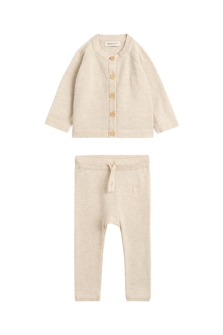 Gilet et pantalon en coton biologique - Beige
