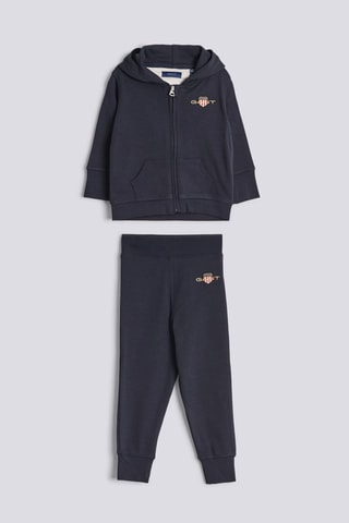 Sweat à capuche et jogging en coton biologique - Bleu nuit
