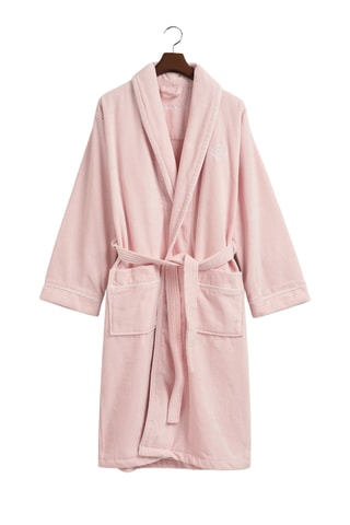 Peignoir en coton biologique - Rose poudré