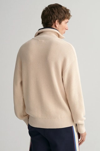 Pull relaxed en coton biologique - Beige