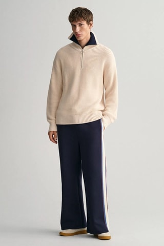 Pull relaxed en coton biologique - Beige