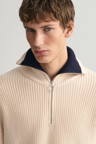 Pull relaxed en coton biologique - Beige