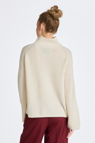 Pull relaxed en laine - Crème