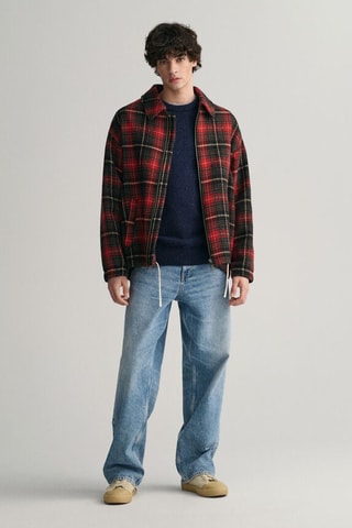 Pull regular en laine - Bleu marine