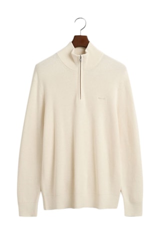 Pull regular en laine mérinos - Crème