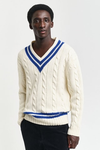 Pull relaxed en laine mérinos - Crème