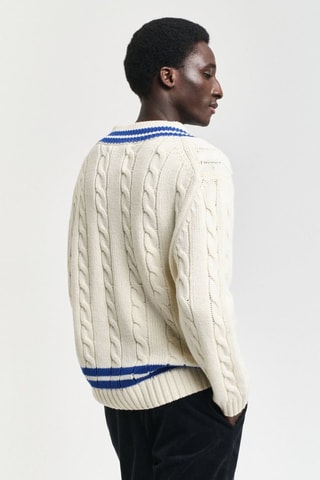 Pull relaxed en laine mérinos - Crème